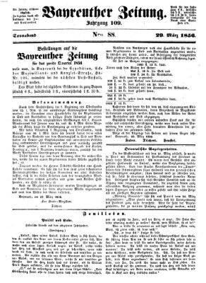 Bayreuther Zeitung Samstag 29. März 1856