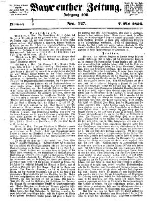 Bayreuther Zeitung Mittwoch 7. Mai 1856