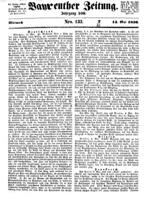 Bayreuther Zeitung Mittwoch 14. Mai 1856