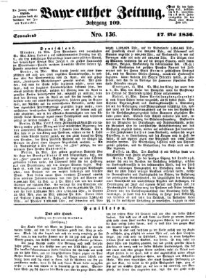 Bayreuther Zeitung Samstag 17. Mai 1856