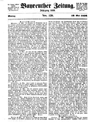 Bayreuther Zeitung Montag 19. Mai 1856