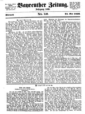 Bayreuther Zeitung Mittwoch 21. Mai 1856