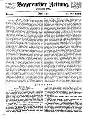 Bayreuther Zeitung Sonntag 25. Mai 1856