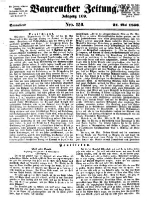 Bayreuther Zeitung Samstag 31. Mai 1856