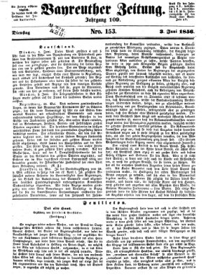 Bayreuther Zeitung Dienstag 3. Juni 1856