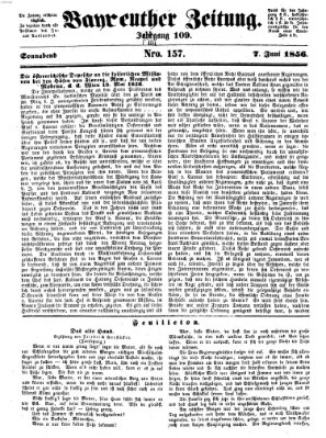 Bayreuther Zeitung Samstag 7. Juni 1856