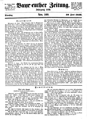 Bayreuther Zeitung Dienstag 10. Juni 1856