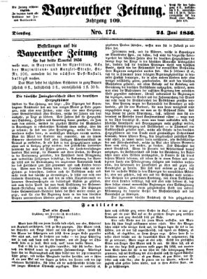 Bayreuther Zeitung Dienstag 24. Juni 1856