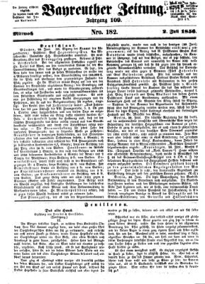 Bayreuther Zeitung Mittwoch 2. Juli 1856