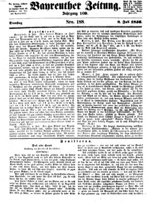 Bayreuther Zeitung Dienstag 8. Juli 1856