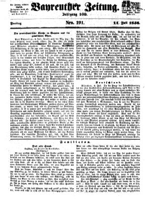 Bayreuther Zeitung Freitag 11. Juli 1856