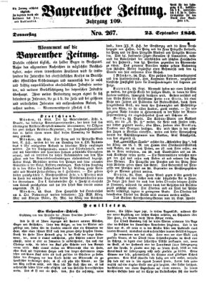 Bayreuther Zeitung Donnerstag 25. September 1856