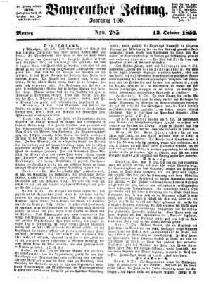 Bayreuther Zeitung Montag 13. Oktober 1856