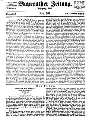 Bayreuther Zeitung Samstag 25. Oktober 1856