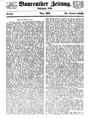 Bayreuther Zeitung Freitag 31. Oktober 1856