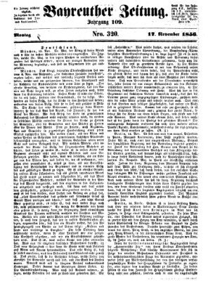 Bayreuther Zeitung Montag 17. November 1856