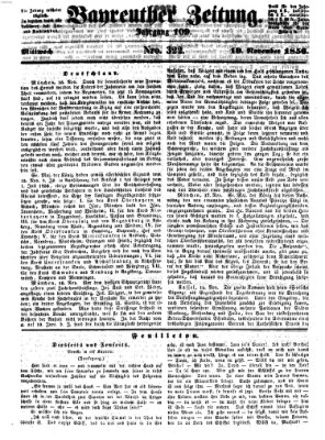 Bayreuther Zeitung Mittwoch 19. November 1856