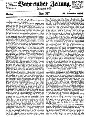 Bayreuther Zeitung Montag 24. November 1856