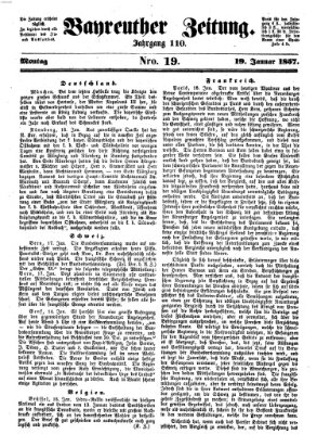 Bayreuther Zeitung Montag 19. Januar 1857