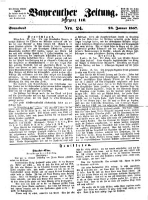 Bayreuther Zeitung Samstag 24. Januar 1857