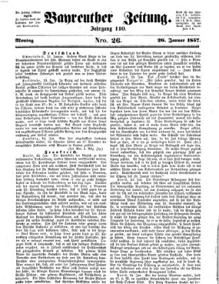 Bayreuther Zeitung Montag 26. Januar 1857