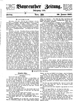 Bayreuther Zeitung Freitag 30. Januar 1857