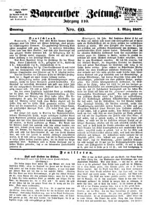 Bayreuther Zeitung Sonntag 1. März 1857