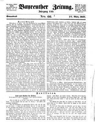 Bayreuther Zeitung Samstag 7. März 1857