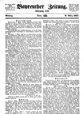 Bayreuther Zeitung Montag 9. März 1857