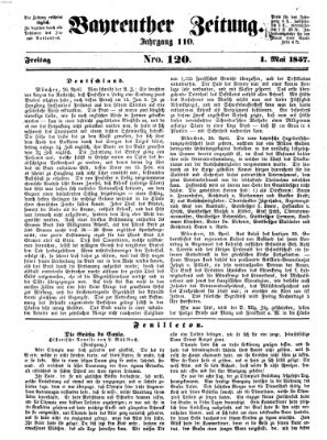 Bayreuther Zeitung Freitag 1. Mai 1857