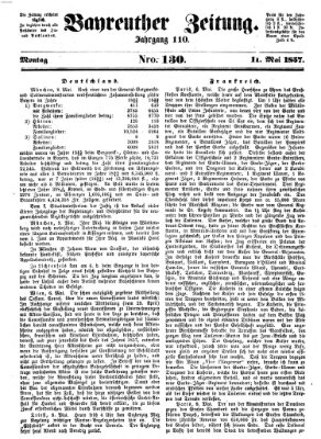 Bayreuther Zeitung Montag 11. Mai 1857