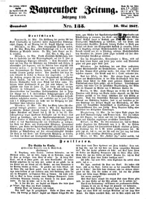 Bayreuther Zeitung Samstag 16. Mai 1857