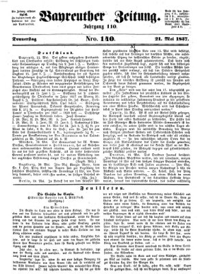 Bayreuther Zeitung Donnerstag 21. Mai 1857