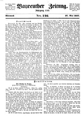 Bayreuther Zeitung Mittwoch 27. Mai 1857