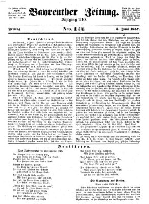 Bayreuther Zeitung Freitag 5. Juni 1857