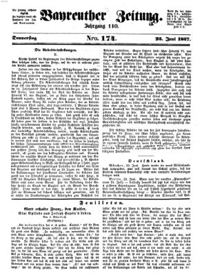 Bayreuther Zeitung Donnerstag 25. Juni 1857