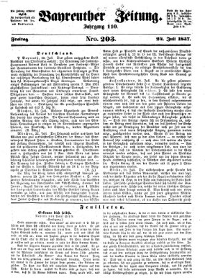 Bayreuther Zeitung Freitag 24. Juli 1857