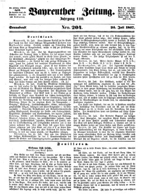 Bayreuther Zeitung Samstag 25. Juli 1857