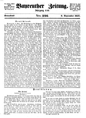 Bayreuther Zeitung Mittwoch 5. August 1857