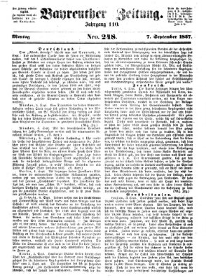 Bayreuther Zeitung Freitag 7. August 1857