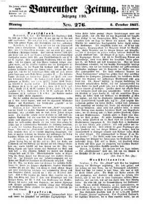 Bayreuther Zeitung Montag 5. Oktober 1857