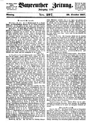 Bayreuther Zeitung Montag 26. Oktober 1857