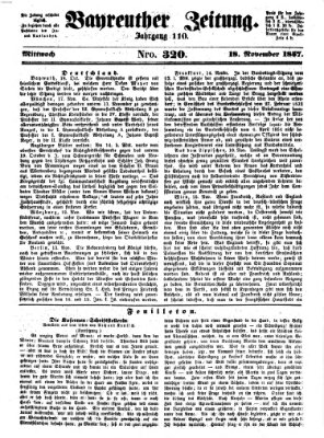 Bayreuther Zeitung Mittwoch 18. November 1857