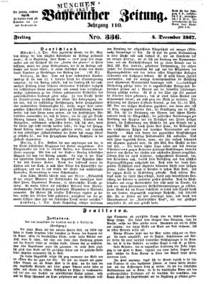 Bayreuther Zeitung Freitag 4. Dezember 1857