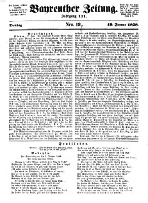 Bayreuther Zeitung Dienstag 19. Januar 1858