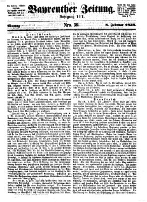 Bayreuther Zeitung Montag 8. Februar 1858