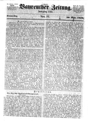 Bayreuther Zeitung Donnerstag 18. März 1858