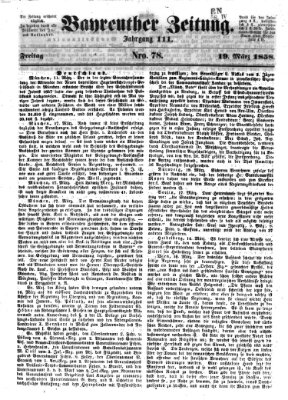 Bayreuther Zeitung Freitag 19. März 1858