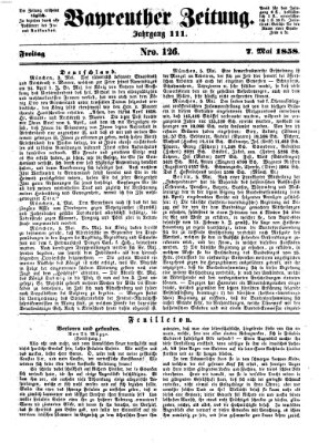 Bayreuther Zeitung Freitag 7. Mai 1858