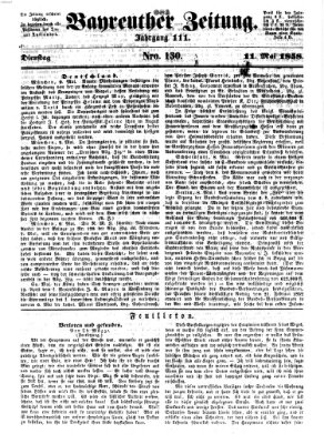 Bayreuther Zeitung Dienstag 11. Mai 1858